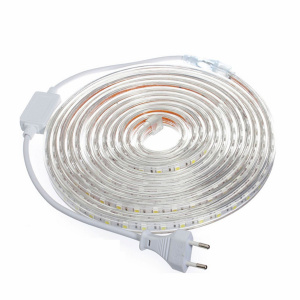 Светодиодная лента 3528 60 LED 220V IP67 4,4 Вт/м цвет белый (влагозащищенная)