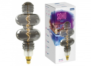 Лампа LED-SF42-5W/SOHO/E27/CW CHROME/SMOKE филамент Uniel