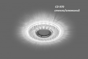 Светильник FERON CD970 15LED*2835 SMD 4000K MR16 50W G5.3 прозрачный, хром 