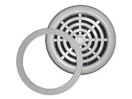 Решетка вентиляционная с кольцом круглая D48 белый PROFI 