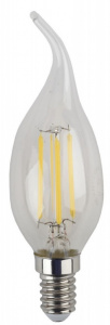 Лампа с/д ЭРА F-LED BXS-5W-827-E14 2700K свеча на ветру филамент