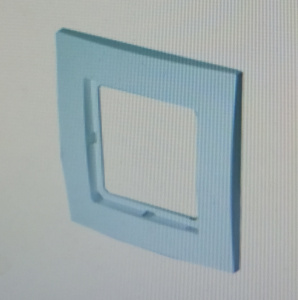 БЕЛТИЗ Рамка "KD-1-Б" 1-я для розеток и выключателей скрытой установки, цвет белый, 80х80х8