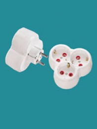 Тройник круглый белый c/з АК303