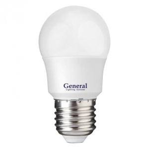 Лампа с/д GENERAL GLDEN-G45F-15-230-E27 15W 4500К (661108) шар