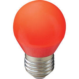 Лампа с/д ECOLA шар 5W G45 E27 Красный матовый 