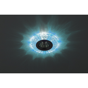 Светильник ЭРА DK LD2 SL/BL декор c голубой светодиодной подсветкой MR16, прозрачный
