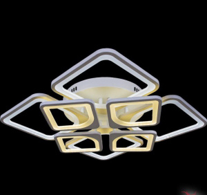 Люстра 10005-0.3-4+4LED WH, 184W