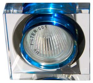 Светильник FERON DL253 встр. MR11 35W синий