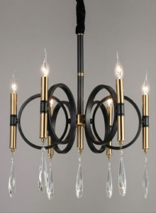 Люстра PL6526-6 BK+GD 000067368