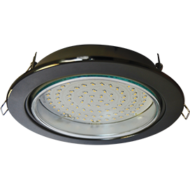 Светильник ECOLA GX70 встраиваемый Черный хром 