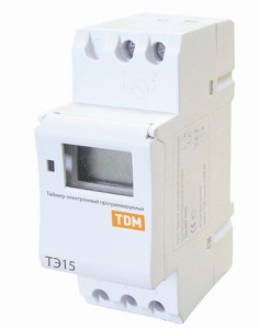 Таймер электронный на DIN-рейку ТЭ15-1мин/7дн-16on/off-16A-DIN TDM