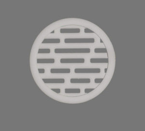 Решетка вентиляционная ВР "Муссон" D50 глянцевая белая МУЛЬТИКРАФТ