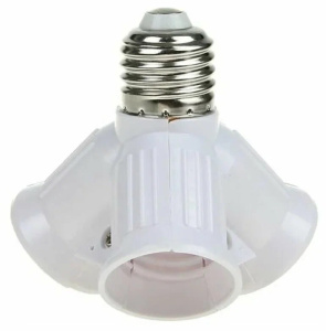 Переходник Е27 на 3 патрона Е27 белый (A7W37WEAY)