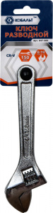 Ключ разводной КОБАЛЬТ 150 мм, ширина захвата 19 мм CR-V 647-505