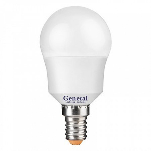 Лампа с/д GENERAL GLDEN-G45F-10 E14 10W 2700К (683300) шар