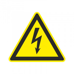 Знак: Осторожно электрическое напряжение 150*150*150