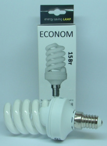Лампа LEEK LE SP 15W E14 2700K спираль, энергосберегающая 
