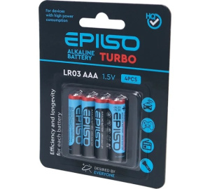 Эл.пит. EPILSO LR3/AAA Alkaline TURBO