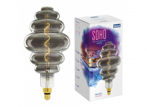 Лампа LED-SF40-5W/SOHO/E27/CW CHROME/SMOKE филамент Uniel