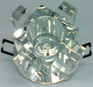 Светильник LE S117-1 Кристалл, прозрачный, хром