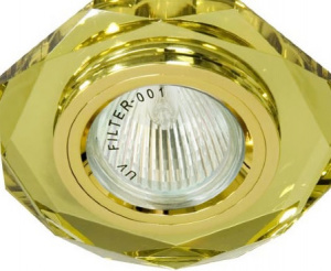 Светильник FERON 8020-2 MR16 50W G5.3 жёлтый-золото