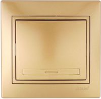 LEZARD 701-1313-100 Выключатель металлик золото одинарный LEZARD 701-1313-100 Выключатель металлик золото одинарный