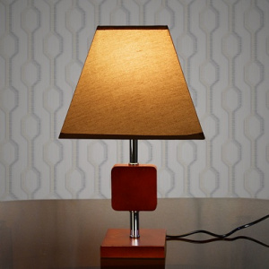 Лампа настольная 8099+503  коричневый/коричневый абажур h39см 1х60W E27