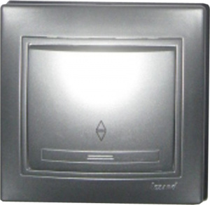 LEZARD 701-1010-105 Выключатель проходной металлик серый