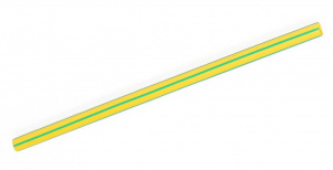 Термоусадка ТТУ 6,3/3,0 мм/длина 1м желто-зелёная ИЭК