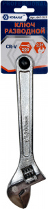 Ключ разводной КОБАЛЬТ 200 мм, ширина захвата 24 мм, CR-V 647-512
