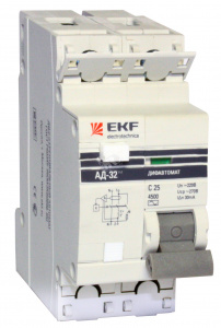 Автоматический выключатель диф. тока АД-32 4Р 25А/100мА EKF PROxima