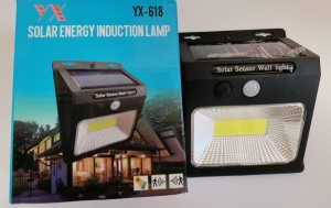 Светильник на солнечной батарее LED COB-панель YX-618 (128) с датчиком  движения, фото-сенсор