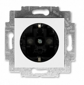 ABB EPJ Levit белый/дымчатый чёрный Розетка с заземлением со шторками (2CHH203457A6062) ABB EPJ Levit белый/дымчатый чёрный Розетка с заземлением со шторками (2CHH203457A6062)