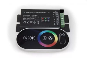Контроллер LED C-118 V RGB 12/24V 144/288W 12A (радио сигнал) сенсорный (черный)