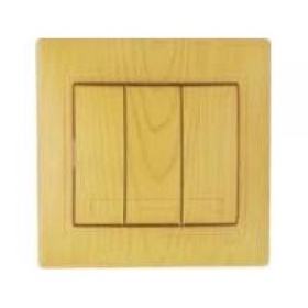 LEZARD 701-0701-109  Выключатель 3кл. ольха 