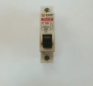 Выключатель автоматический ВА47-29 1P 50А(С) 4,5кА  EKF Basic