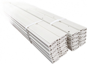 Багет перфорированный серый 2м ПВХ