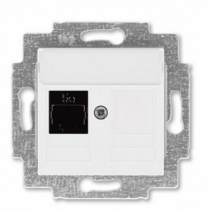 ABB EPJ Levit белый/белый Розетка компьютерная RJ45 кат.5е+заглуш., белый (2CHH295117A6003) ABB EPJ Levit белый/белый Розетка компьютерная RJ45 кат.5е+заглуш., белый (2CHH295117A6003)