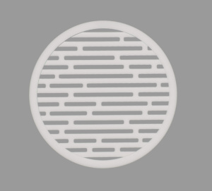 Решетка вентиляционная ВР "Муссон" D125 глянцевая белая МУЛЬТИКРАФТ