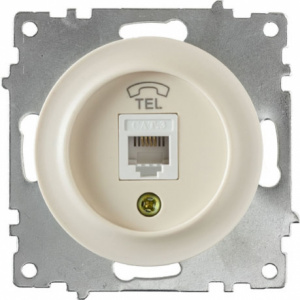Розетка телефонная 1xRJ11, без рамки цвет бежевый 1E20601301