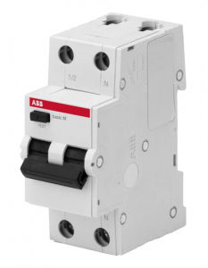 Автоматический выключатель диф. тока ABB Basic M 1P+N, 40А, C, 30мA,AC, BMR415C40 (2CSR645041R1404)