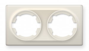 Рамка двойная, цвет бежевый 1E52201301