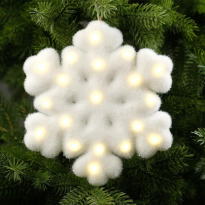 Фигура световая "Белая снежинка", 19 LED, 20х20 см, фиксинг, от батареек, Т/БЕЛЫЙ 4843979