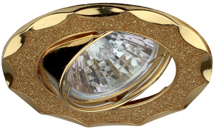 Светильник ЭРА DK17 GD/SH YL декор "звезда  со стеклянной крошкой" MR16 12V/220V 50W золото/золото