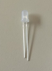 Светодиод 5 мм (4,8 мм) 20mA 3-3.2V Холодный белый 