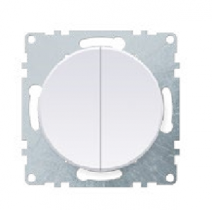 Выключатель без рамки двойной, цвет белый 1E31501300