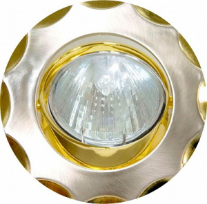 Светильник FERON 703 MR16 35W G5.3 жемчужное золото-титан