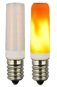 Лампа св/д ECOLA T25 1W E14 FLAME имитация пламени 