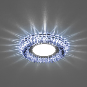 Светильник FERON CD904 15LED*2835 SMD 4000K MR16 50W G5.3, прозрачный (+синяя подсветка) 