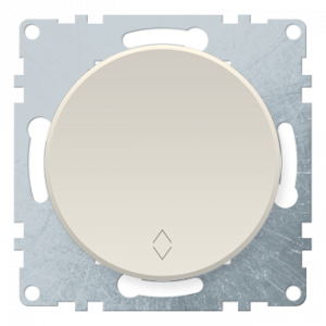 Переключатель без рамки одинарный, цвет бежевый 1E31401301